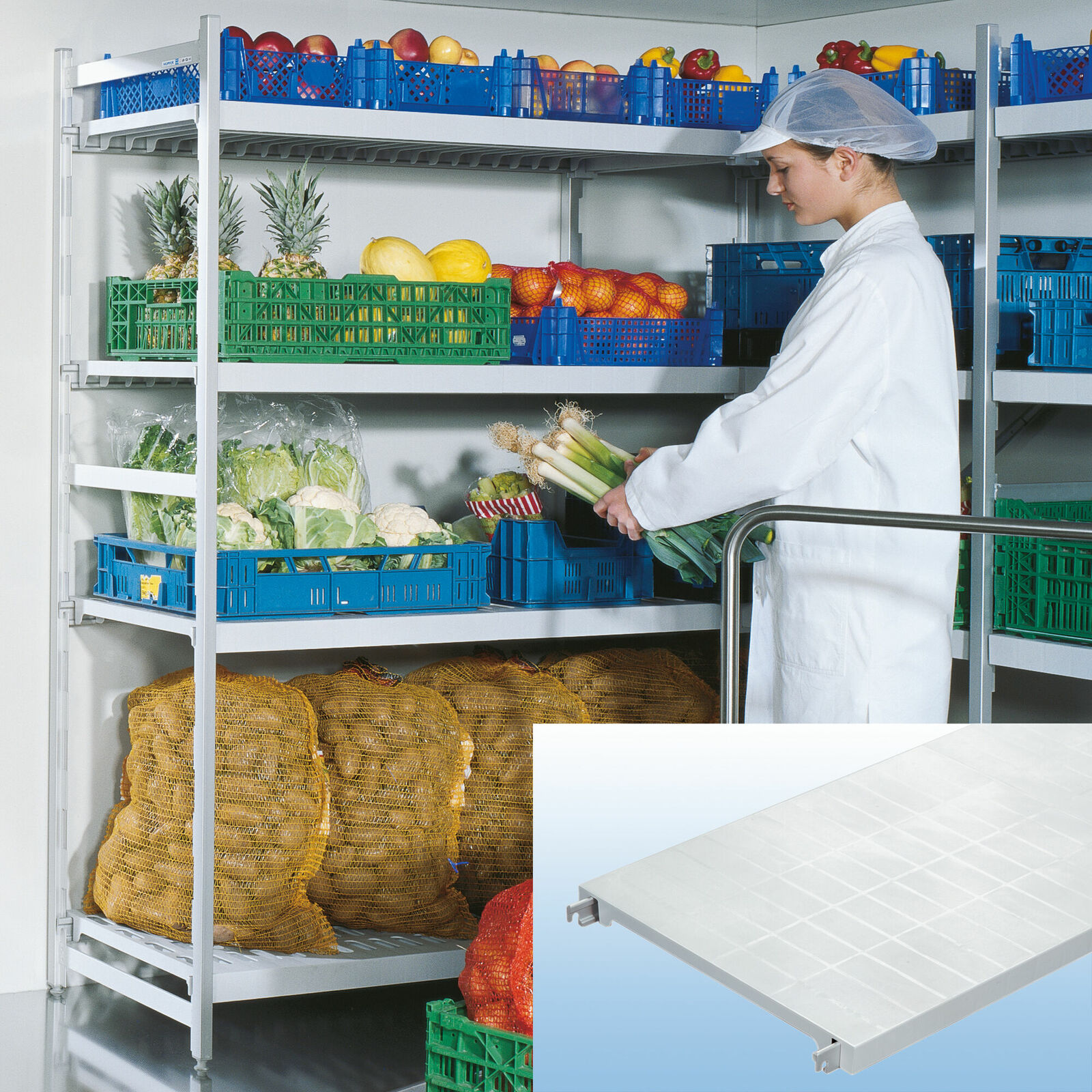 Aluminiumregal mit Kunststoffböden Kaiser Systeme