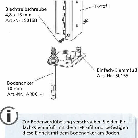 Bodenbefestigungsset