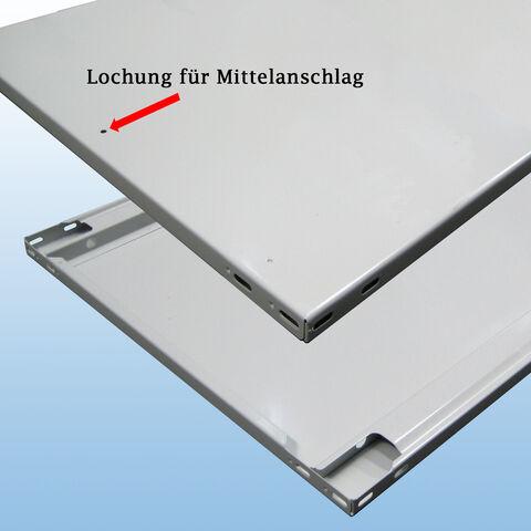 S40 Doppel-/Steckregal - Fachboden-Kantenhöhe 25 mm inkl. Lochung für Mittelanschlag