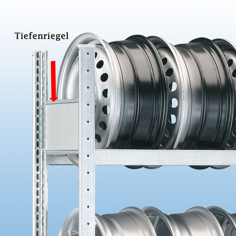 S20 Felgenregal – Tiefenriegel