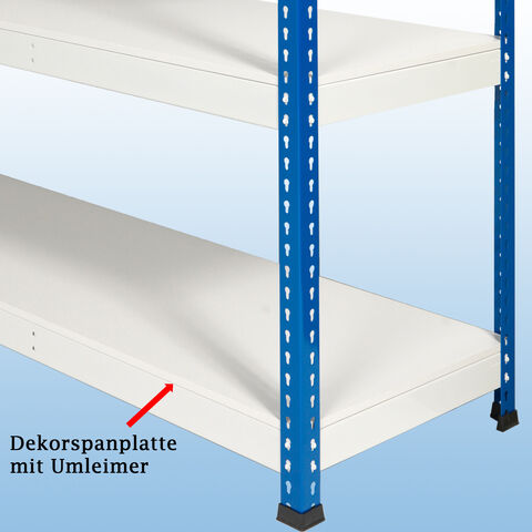 MP 12 Weitspannregal - inkl. Dekorspannplatte mit Umleimer