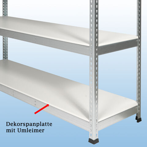 MP 13 Weitspannregal - inkl. Dekorspannplatte mit Umleimer