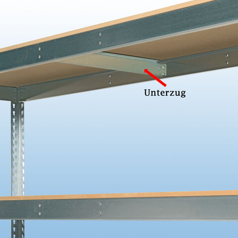 MP 13 Schwerlastregal - inkl. Unterzug zur Unterstützung der MDF-Platte