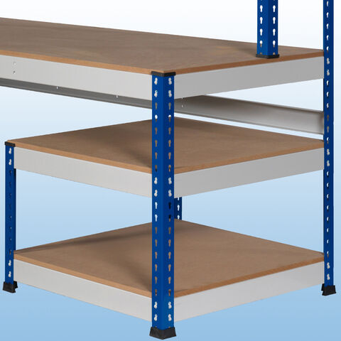 MP11 / MP12 Arbeitstische mit Regalaufsatz inkl. MDF-Platten – Unterbautisch
