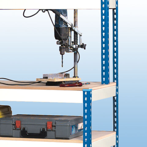 MP11 / MP12 Werkbänke mit Regalaufsatz inkl. MDF-Platten  – Detail